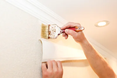 Pose de papier peint à Freychenet — revêtements muraux et toiles de verre